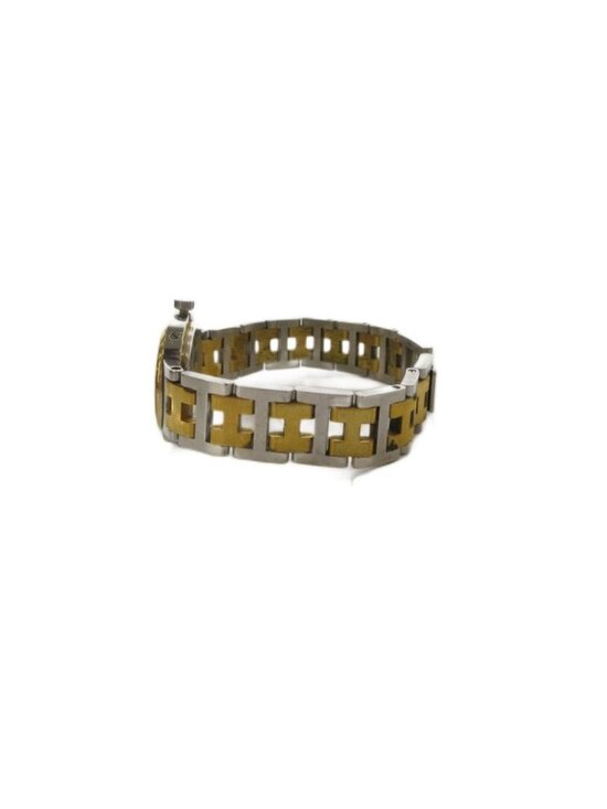 Hermes Clipper Watch Quartz Gold Color Silver KH main image 6